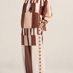 Ilio Nema Tyro Pink and Brown Sarong Blouse