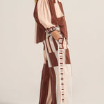 Ilio Nema Clio Pink and Brown Sarong Pants