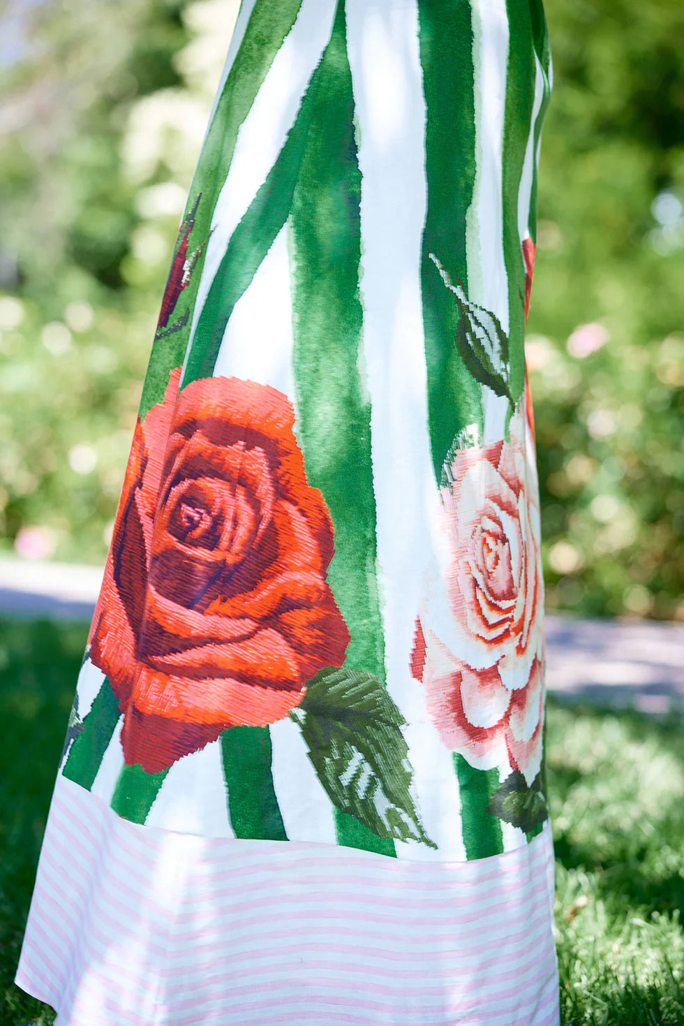 Aston Studio Molly Dress Leaf Rose Stripe