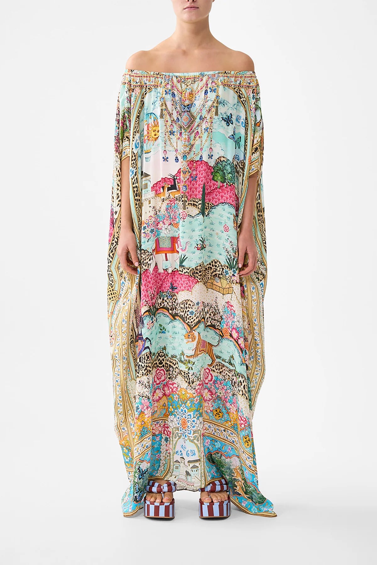 Camilla Miniature Moments Off Shoulder Kaftan