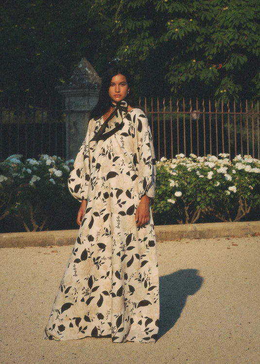 Morton Mac Delphina Dress in Verdant Rose