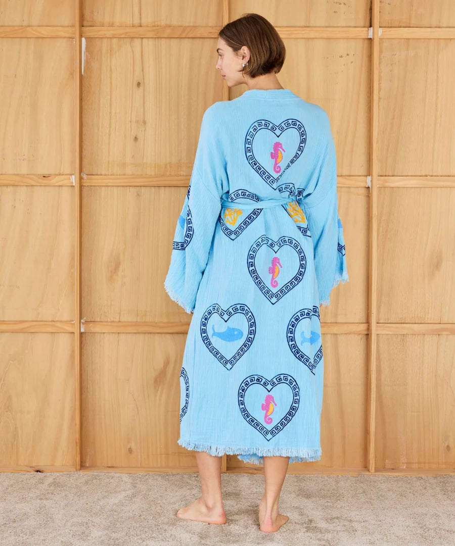 Cie Cie Long Robe in Azure