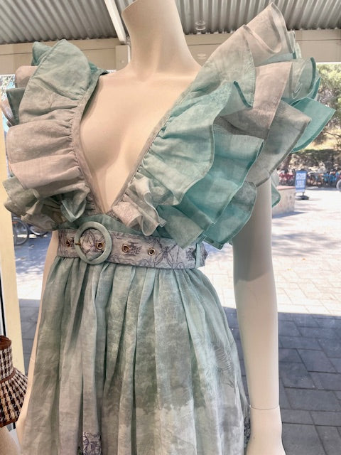 Aqua Blu Triomphe Brindle Dress