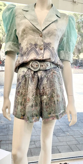 Aqua Blu Triomphe Jolene Short Sleeve Top