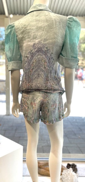 Aqua Blu Triomphe Jolene Short Sleeve Top