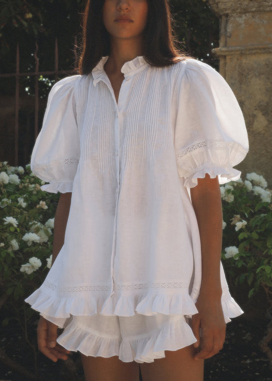 Morton Mac Sanna Pintuck Blouse